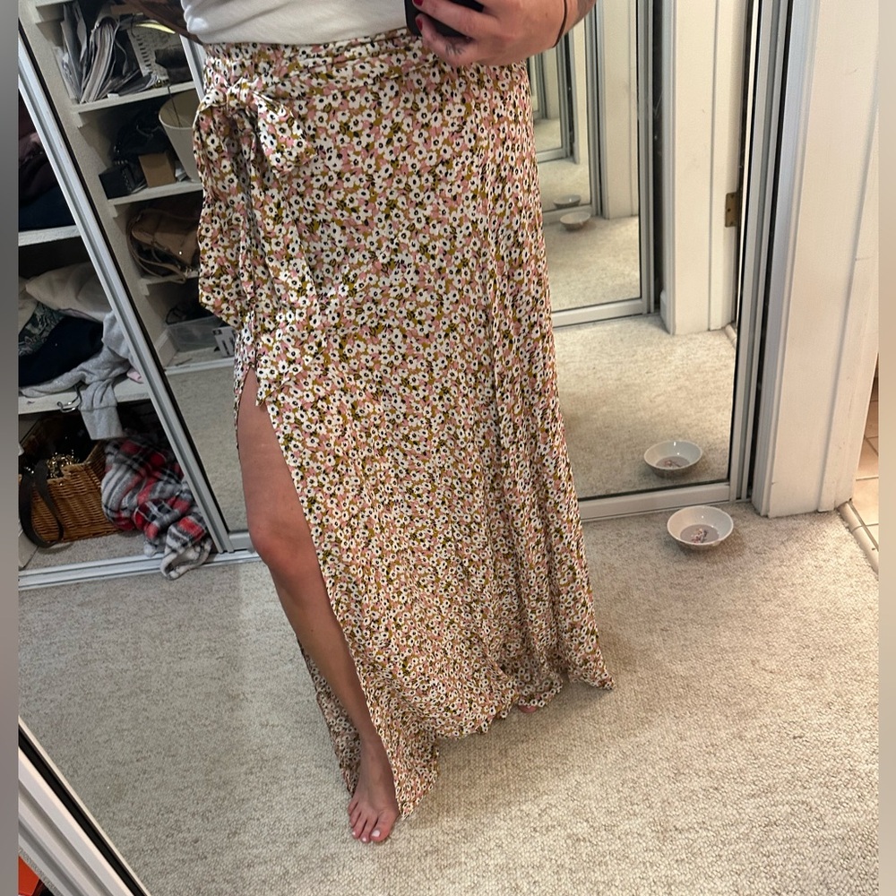 Floral Wrap Maxi Skirt Stillwater NWT
